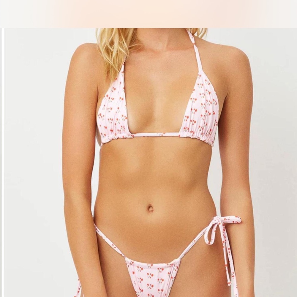 Frankie's Bikinis Pink Floral Bikini